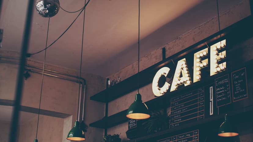 Warm café interior
