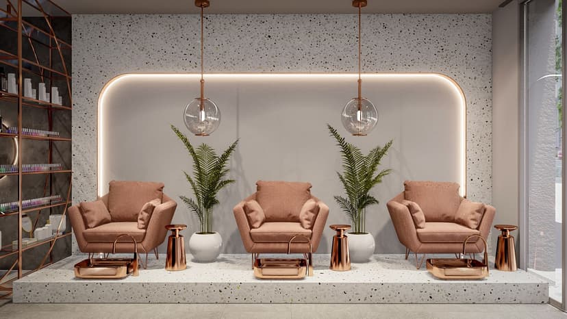 Luxury spa reception area